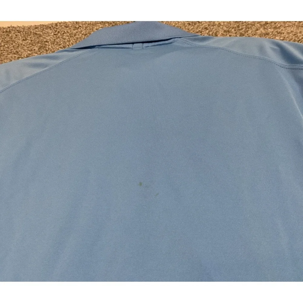 Nike Golf Tour Performance Dri-FIT Polo Shirt Preppy Blue Short Sleeve Sz S